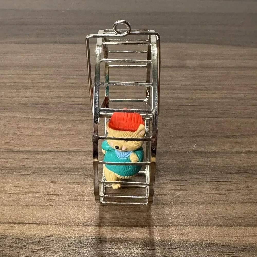 Hallmark Keepsake Ornament Big Roller Wheel Spins Series Hamster Wheel‎ 1993